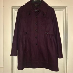 SALE 💜 Gorg DKNY wool coat deep plum/purple color